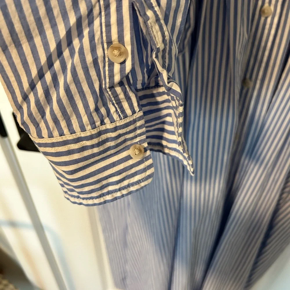 Universal Thread Light Blue Striped Long Sleeve Dress - Picture 3 of 8